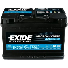 Exide Micro-Hybrid AGM EK700 / 70Ah 760A